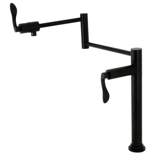 Deck Mount Pot Filler, Matte Black